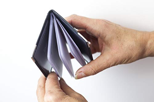 LEAS Portfel na dowód tożsamości, skóra naturalna, czarna kolekcja kar - obrazek 3