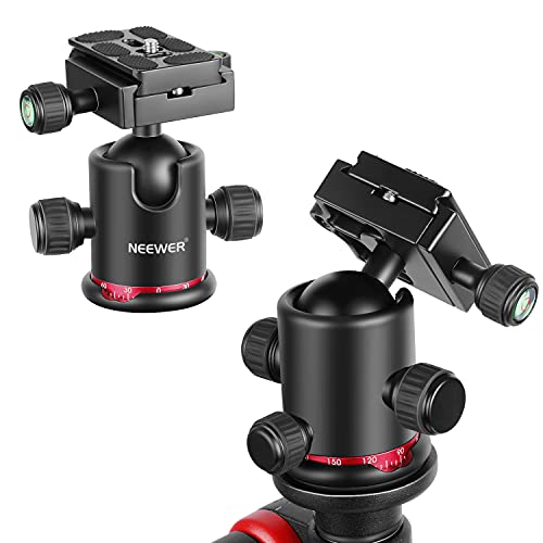 Neewer statyw jednonożny 2-w-1, obrotowy 360 stopni, kolumna środkowa i głowica kulowa, szybka wymiana, płyta 184 cm, aluminium, 4-częściowy statyw do aparatów DSLR, kamkorderów wideo do 15 kg - obrazek 2