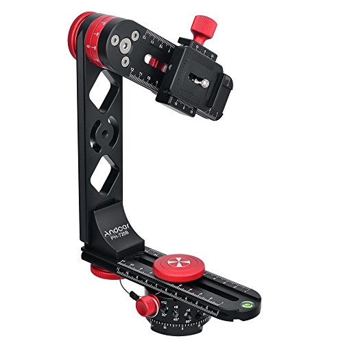 Andoer Panoramiczna głowica statywu 720 stopni z głowicą kulową Arca-Szwajcarska płytka szybkiego zwalniania maks. obciążenie 10 kg do aparatu Nikon Canon Sony DSLR