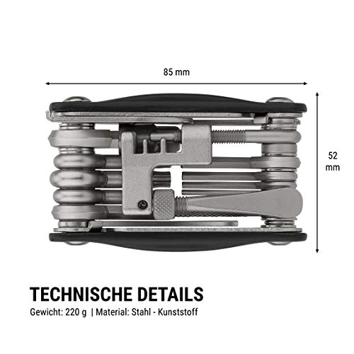 3min19sec wielofunkcyjne narzędzie rowerowe, 16w1, w tym narzędzie do opon bezdętkowych, Torx, klucz płaski, przenośny zestaw kluczy imbusowych | multitool | multitool rowerowy | minizestaw narzędzi - obrazek 6