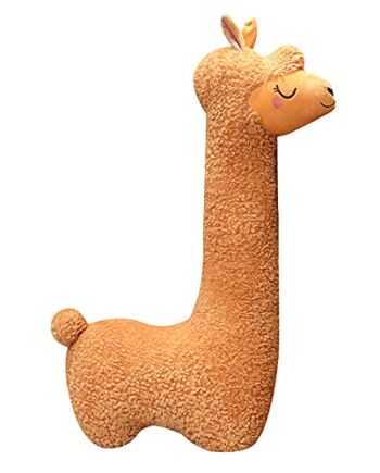 Lama Body Giant Alpaka pluszowa długa poduszka do ciała, puszysta alpa