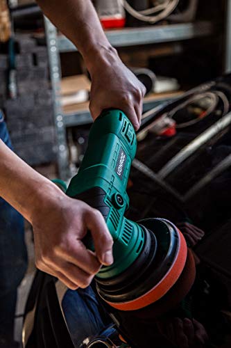 VONROC Dual Action mimośrodowa maszyna polerska / zestaw do polerowania – elektronika stała – funkcja Soft Start – 150 mm – 1050 W – łącznie z tarczą podporową, podkładką i torbą - obrazek 3