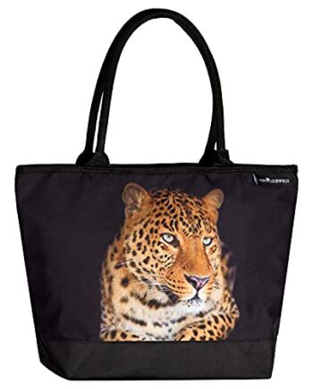 VON LILIENFELD Torebka damska lampart Art Motif Shopper Wymiary L42 x H30 x D15 cm Torba plażowa Torba z uchwytem Biuro