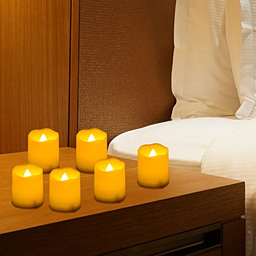 6 świeczek LED do ponownego ładowania, z pilotem zdalnego sterowania, timerem, możliwość ponownego ładowania, ze stacją ładującą, filiżanki ciepła biel, możliwość ściemniania, dekoracja do wnętrz i na zewnątrz, Boże Narodzenie, Halloween, imprezę, wesele - obrazek 3