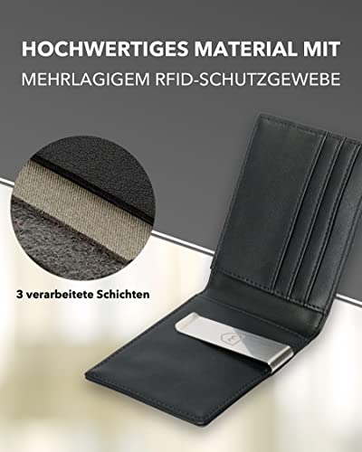 Kronenschein® - Portfel męski z klipsem na pieniądze - portfel RFID - - obrazek 4