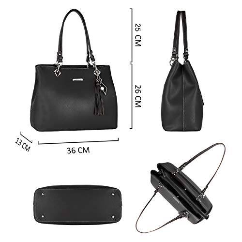 David Jones - Damska Torba na Ramię - Torebka z Uchwytem Skórzana PU - - obrazek 3