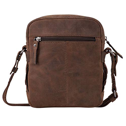 STILORD 'Nash' mała męska torba kurierska skórzana vintage torba na ramię poprzeczne ramię z krzyżem na DIN A5 torebka z prawdziwej skóry - obrazek 2