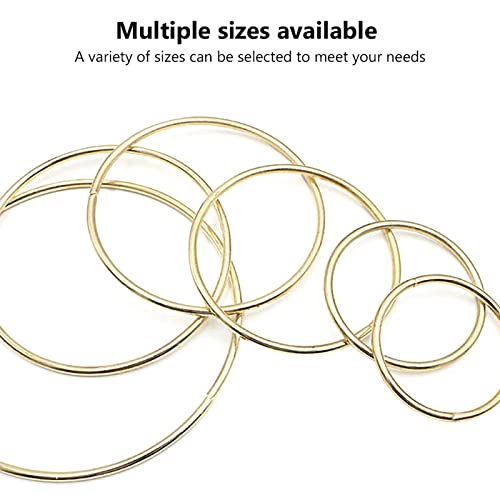 6 sztuk, 3 rozmiary, metalowe pierścienie do majsterkowania, złoty wianek z kwiatami, pierścienie, do makramy, na opony, na wesele, jako dekoracja na ścianę, łapacz snów i makramę, dekoracja ścienna, rzemiosło (20/25/30 cm) - obrazek 8