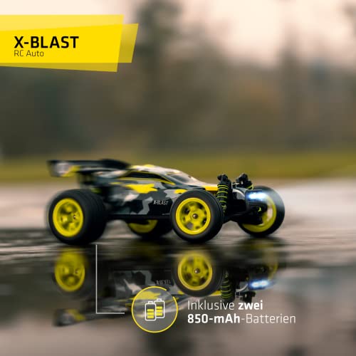 OVERMAX X-Blast zdalnie sterowany samochód RC Car, 4x4, prędkość 45 kmh, zasięg 100 m, oświetlenie LED, niezależne zawieszenie, duże wymiary pojazdu - obrazek 2