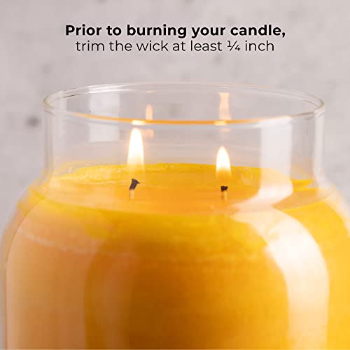 A Cheerful Giver - Słonecznik i drewno dryfujące - 974 ml świeczka zapachowa Papa z pokrywką - Keepers of The Light - 155 godzin, świeca prezentowa, żółta - obrazek 2