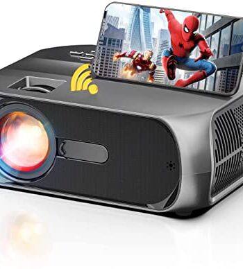 Mini projektor Wi-Fi, 6500 lumenów, obsługuje 1080p Full HD, przenośny projektor kina domowego, 720p, kompatybilny z systemem iOS/Android, Fire Stick, PS4, Xbox PC, TV