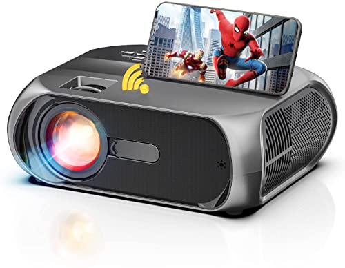 Mini projektor Wi-Fi, 6500 lumenów, obsługuje 1080p Full HD, przenośny projektor kina domowego, 720p, kompatybilny z systemem iOS/Android, Fire Stick, PS4, Xbox PC, TV