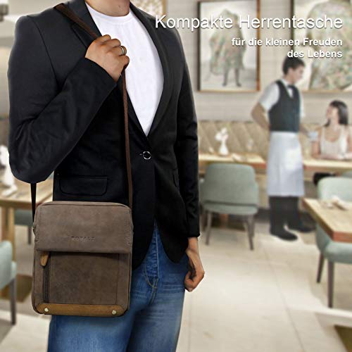 ROYALZ 'Idaho' nowoczesna mała torba na ramię męska skórzana torebka m - obrazek 2