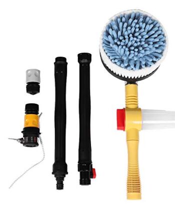 mumisuto Szczotka do mycia samochodu, obracająca się pod wysokim ciśnieniem pielęgnacja samochodu szczotka do mycia mycia gąbka narzędzie do czyszczenia, antypoślizgowa rączka, do mycia samochodu, mycia ścian, mycia okien