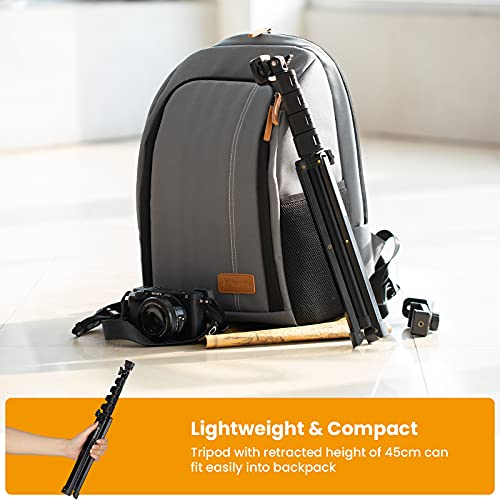 TARION Statyw do telefonu komórkowego, lekki, przenośny, 143 cm, z zaciskiem na telefon komórkowy, pilot zdalnego sterowania (FL019) - obrazek 4