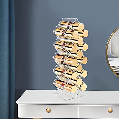 Organizer na pomadki do ust, akrylowy, stojak na pomadki, pionowy stojak na pomadki, kosmetyki, błyszczyk do ust - obrazek 2