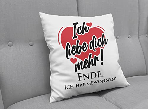 Poduszka z sentencją. Kocham Cię więcej. - Liebe - Schatz - Prezent dl - obrazek 6