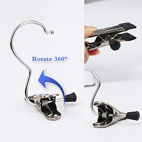 Szalik pierścień wieszak wieszak na pasek, 4 szt. antypoślizgowe krawaty wiszący hak 4 szt. pojedyncze wieszaki na płaszcze uchwyty na szalik w kształcie litery S metalowy okrągły wieszak do garderoby krawaty szaliki paski biżuteria torebki - obrazek 5