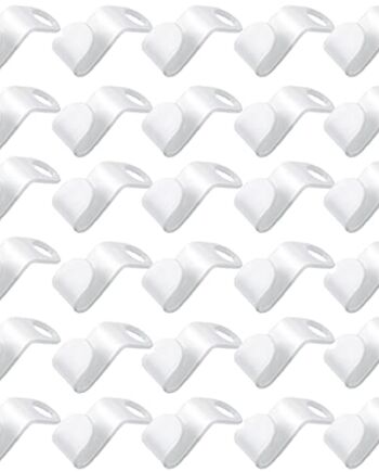 30 sztuk flokowanych haczyków do szafy, haczyki łączące wieszaki na ubrania, do kaskadingu, wieszaki na ubrania, organizer z tworzywa sztucznego PP, haczyki na ubrania do łączenia wieszaków na ubrania, kolor biały