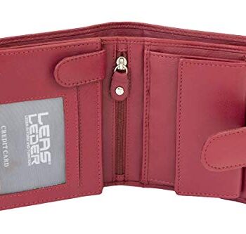 LEAS Damski portfel z zewnętrznym zamkiem i dużą kieszenią na monety o