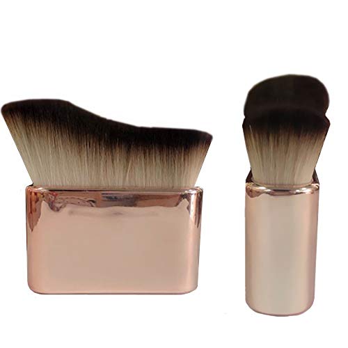 Pędzel do podkładu, profesjonalny pędzel do makijażu, Kabuki, pędzel do twarzy, falisty kształt, szczotka do ciała, do mieszania płynnego balsamu, pudru, kremu, korektora - obrazek 3