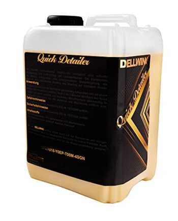 DELLWING Quick Detailer Auto 5 litrów – bardzo szybka, ale delikatna i dokładna pielęgnacja lakieru dla idealnego wykończenia lakieru – szybki środek czyszczący do lakieru z ceramiczną ochroną