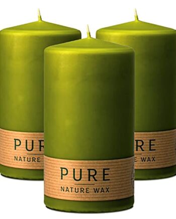 Hyoola Pure Naturalne Świece Dekoracyjne - Świeca Walec z 100% Natural