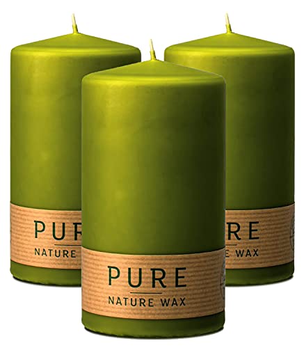 Hyoola Pure Naturalne Świece Dekoracyjne - Świeca Walec z 100% Natural