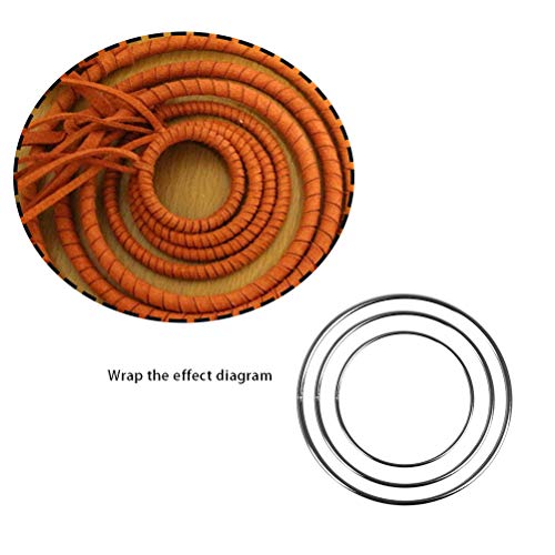 FOROREH 12 metalowych pierścieni dla łapaczy snów, druciane obręcze, koła rzemieślnicze, pierścienie łapacza snów, 38/50/75/100/130/150 mm do łapacza snów i projektów DIY - obrazek 5