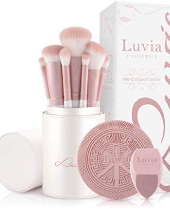 Zestaw pędzli do makijażu Luvia, Prime Vegan Pro - Candy, 7 pędzli do