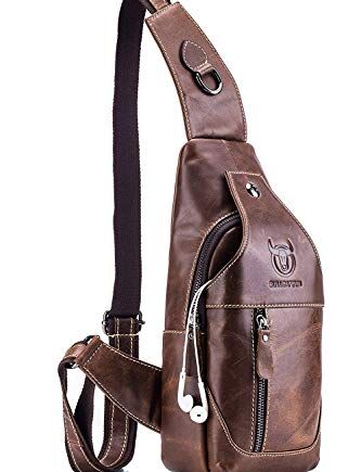 Skórzana torba męska Sling Bag plecak na ramię torba na ramię torba na