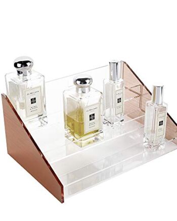 Moosy Life Moonlight różowe złoto akrylowy organizer na perfumy, organizer do lakieru do paznokci, organizer do pielęgnacji skóry, organizer do makijażu ML31