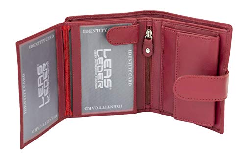 LEAS Damski portfel z zewnętrznym zamkiem i dużą kieszenią na monety o - obrazek 4