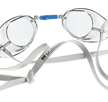 Malmsten okulary szwedzkie standardowe okulary do pływania, białe/bezbarwne, rozmiar uniwersalny