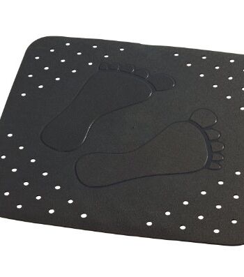 RIDDER mata prysznicowa, mata prysznicowa ok. 54 x 54 cm, płaska, czarna | przyjazna dla alergików | Made in Germany | trwała | nadaje się do recyklingu | nadaje się do prania | nie zawiera PCW