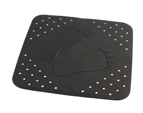 RIDDER mata prysznicowa, mata prysznicowa ok. 54 x 54 cm, płaska, czarna | przyjazna dla alergików | Made in Germany | trwała | nadaje się do recyklingu | nadaje się do prania | nie zawiera PCW