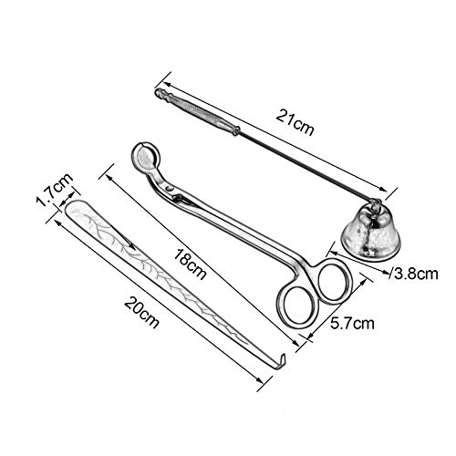 MUXSAM 3 szt. zestaw akcesoriów do świec, osłona świec, nożyce do świec i haki do świec ze stali szlachetnej, różowe złoto - obrazek 6