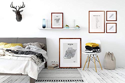 Classic by Casa Chic - 3 Ramki z litego drewna na zdjęcia 10x15 cm lub zdjęcie 7.5x13 cm z Passe-Partout - Szkło - Rustykalny Brąz - obrazek 4