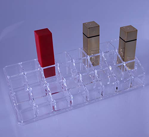 OKVGO Przezroczysty akrylowy organizer do szminki na kosmetyki do makijażu kryształ 24 sekcje - obrazek 3