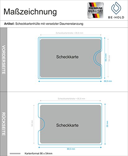 BE-HOLD Etui na karty kredytowe, 10 szt., etui do ochrony kart bankowy - obrazek 3