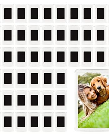 MATANA - 50 sztuk mini akrylowych ramek na zdjęcia magnesy na lodówkę - idealne do toreb na prezenty i pamiątek, 7,8 cm x 5,3 cm