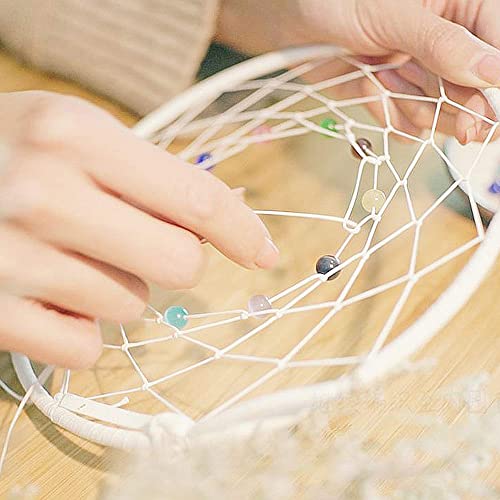 8 sztuk metalowych pierścieni w kształcie kwiatów, złote metalowe pierścienie, dekoracja łapacza snów, pierścionki florystyczne, do samodzielnego wykonywania łapaczy snów, dekoracja girland, dekoracja ścienna, 4 rozmiary - obrazek 5