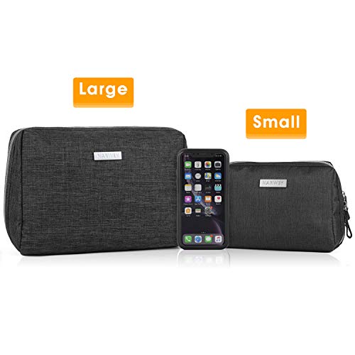 Duża kosmetyczka podróżna dla kobiet i dziewcząt, czarna - obrazek 2