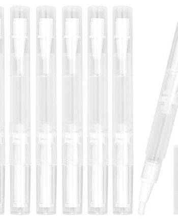 TANCUDER 10 przezroczystych długopisów Twist Pen pustych olejków do paznokci, kosmetyków, do nakładania rzęs, tuba z pędzlem, do błyszczyków do ust, olejów, pasty i przedmiotów podobnych do wody, 3 ml
