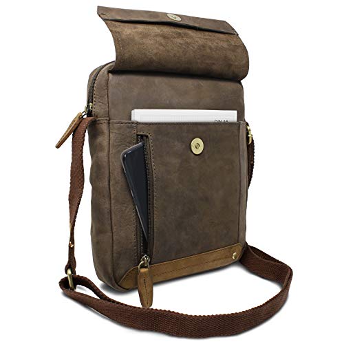 ROYALZ 'Idaho' nowoczesna mała torba na ramię męska skórzana torebka m - obrazek 5