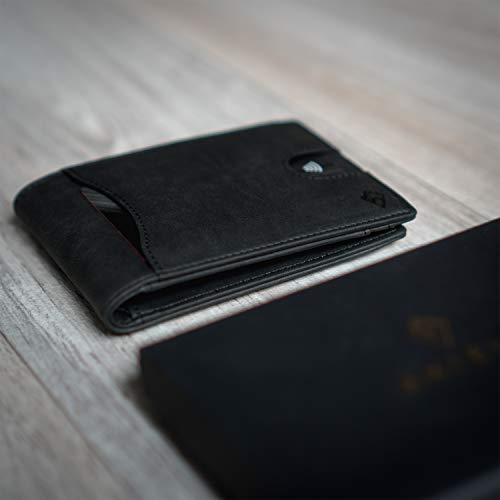 portfel - męski portfel dwukrotnie z zakładką - portfel kart blokujący - obrazek 6