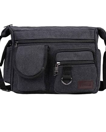 BOMKEE torby listonoszki dla mężczyzn, wodoodporna płócienna torba na