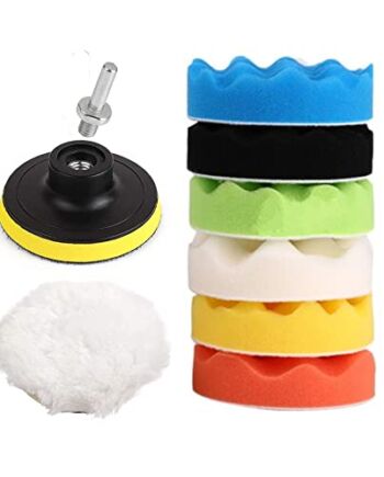 9 sztuk gąbek do polerowania samochodów Zestaw podkładek polerskich Gąbka polerska polerskich Pad polerski z adapterem M10 do woskowania samochodu Szlifowanie Polerowanie (4 cale)