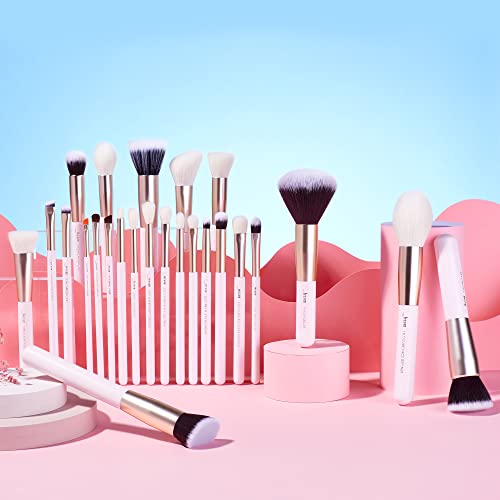 Jessup 25 profesjonalnych pędzli do makijażu, do podkładu, cieni do po - obrazek 4