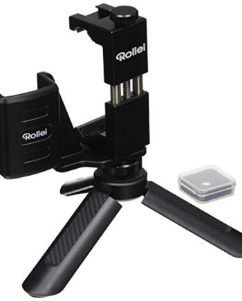 Rollei DJI Osmo Pocket zestaw akcesoriów VLOG I mini statyw, uchwyt na smartfona, Wide Angle Lens I odpowiedni do Vlogger, Content Creator & Influencer, czarny, 21654